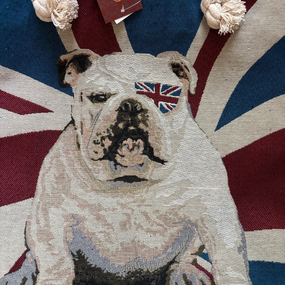 Alfa Bags Classic Collection USA London Tote Bag with Bull Dog - Picture 5 of 6